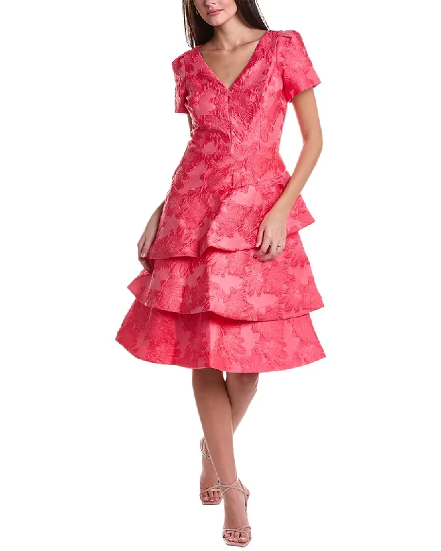 Super Savings Teri Jon by Rickie Freeman Jacquard Cocktail Dress
