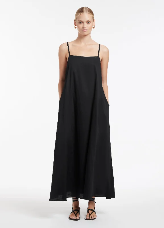 Price Rollback Jetset A Line Strappy Dress - Black