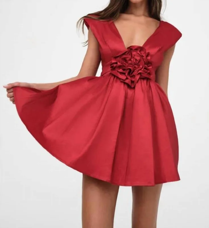 Exclusive Online Offer Rose Dress In Red