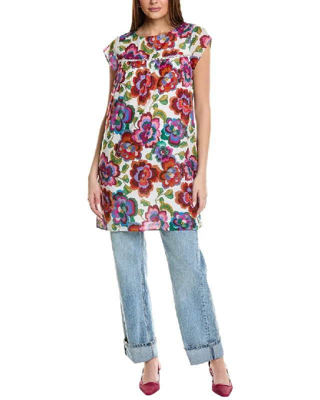 Shop and Save Johnny Was Calanthe Petal Sleeve Tunic Dress