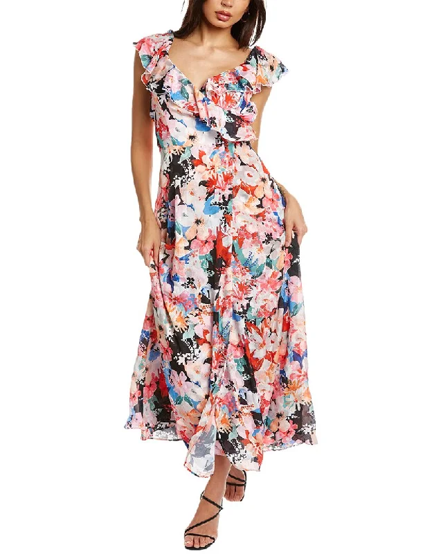 The Best Prices T Tahari Ruffle Faux Wrap Dress