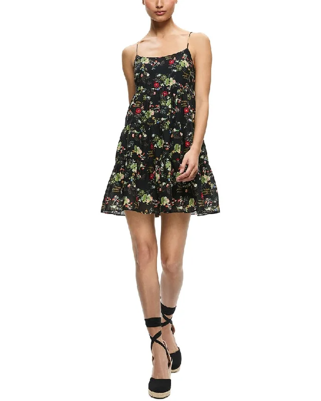 Online Exclusive alice + olivia Collen Spaghetti Strap Mini Dress