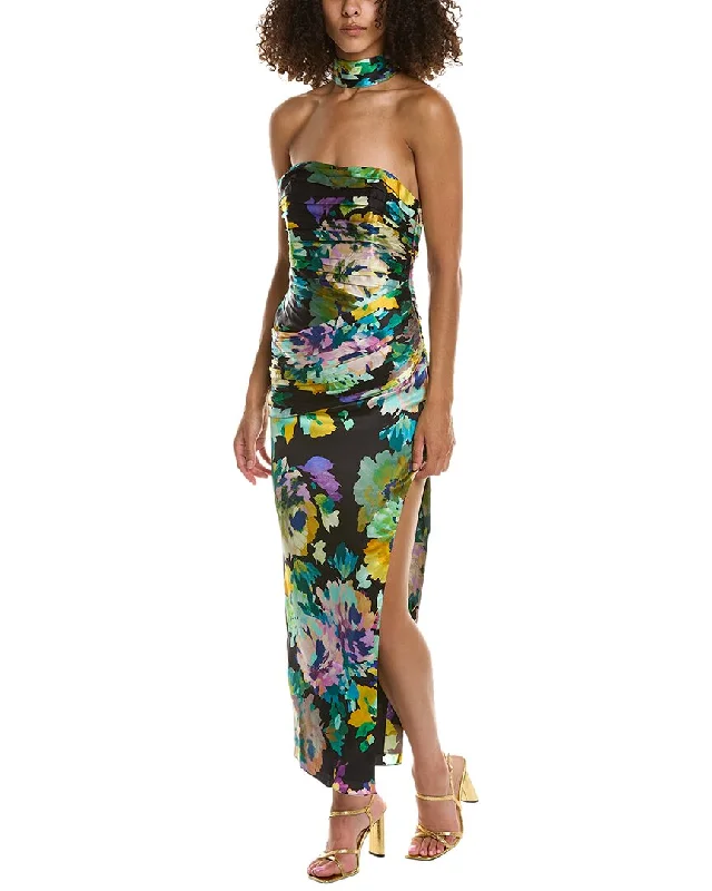 Bargain Prices Nicholas Blane Reverse Halter Silk Midi Dress