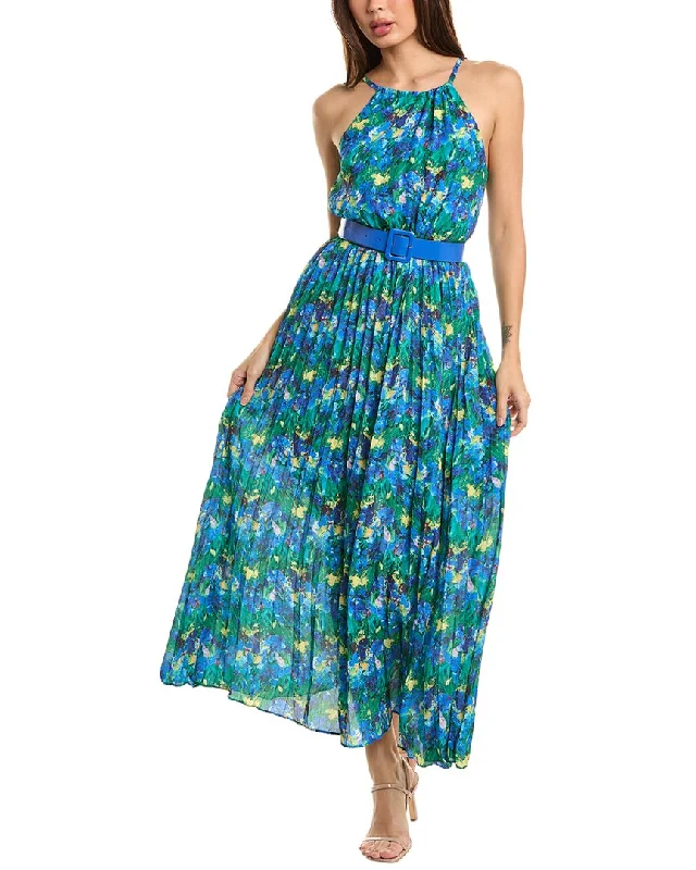Flash Deals Pascale La Mode Accordion Pleated Midi Dress