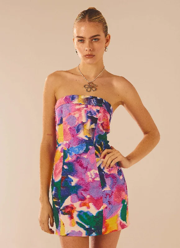 Clearance Sale Mad Love Tube Mini Dress - Candy Bouquet