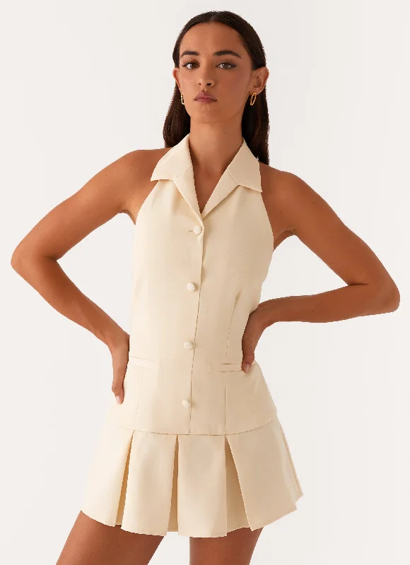 Doorbuster Deal Payton Mini Dress - Lemon