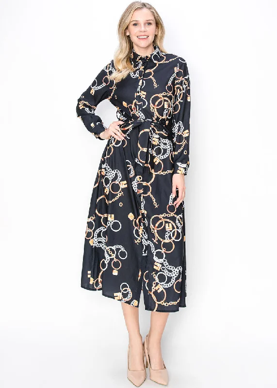 Reduced Prices Chain-Linked Elegance Dress
