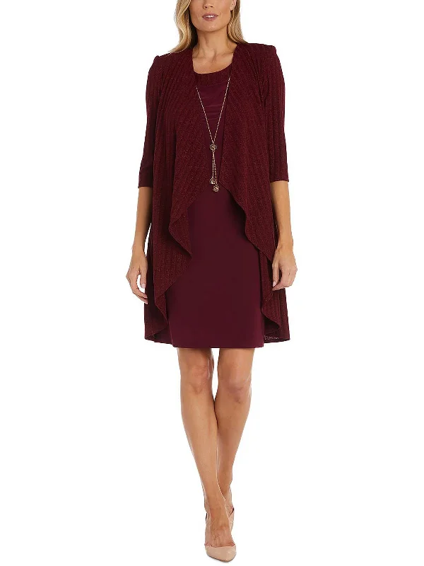 Mega Deal Womens Jacket Metallic Two Piece Dress