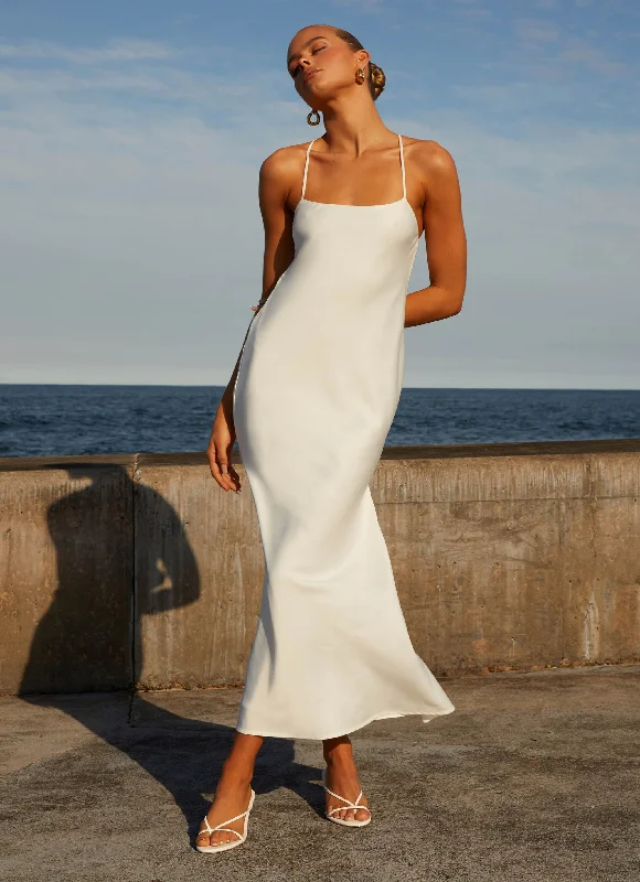 Overstock Runway Royalty Maxi Dress - White