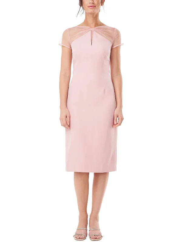 Final Markdown Womens Knit Mesh Shift Dress