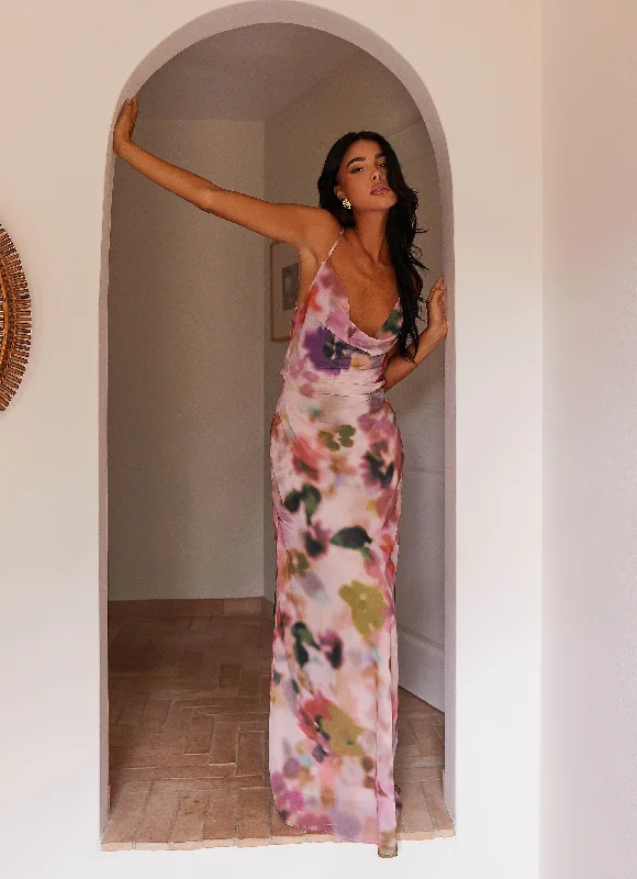 Epic Deals Abigail Cowl Maxi Dress - Mystic Meadow