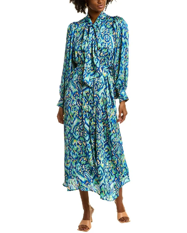 Factory Direct Sale Beulah Scarf Neck Maxi Dress