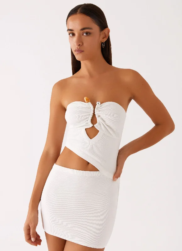 Factory Direct Sale Wild Roses Mini Dress - White