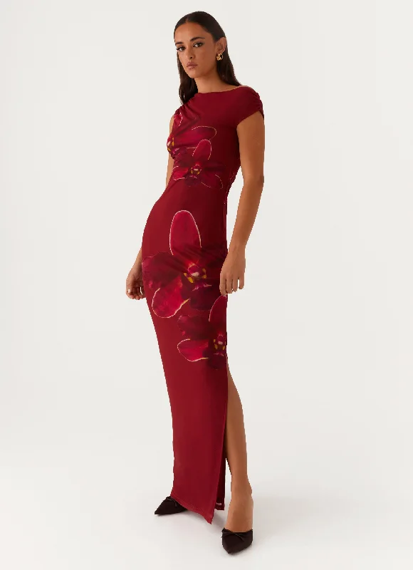 Best Deals Showtime Maxi Dress - Maroon