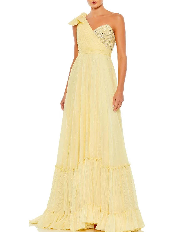 Instant Savings Womens Embellished Long Evening Dress