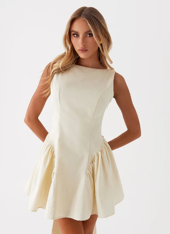 Major Savings Invited Mini Dress - Ivory