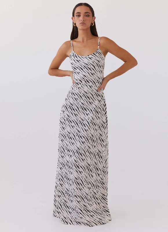 Take Advantage Carol Maxi Slip Dress - Pebble