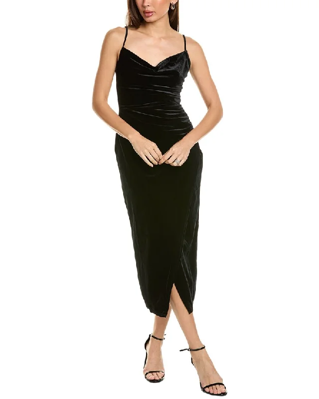 Today’s Special Laundry by Shelli Segal Velvet Cowl Neck Midi Dress