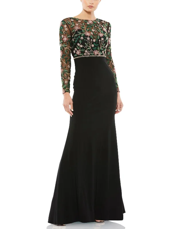 Buy More, Save More Womens Embellished Floral Evening Dress
