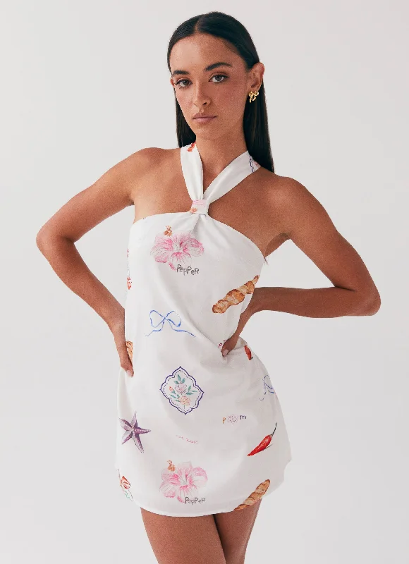 Crazy Deals Keira Linen Mini Dress - Banchetto