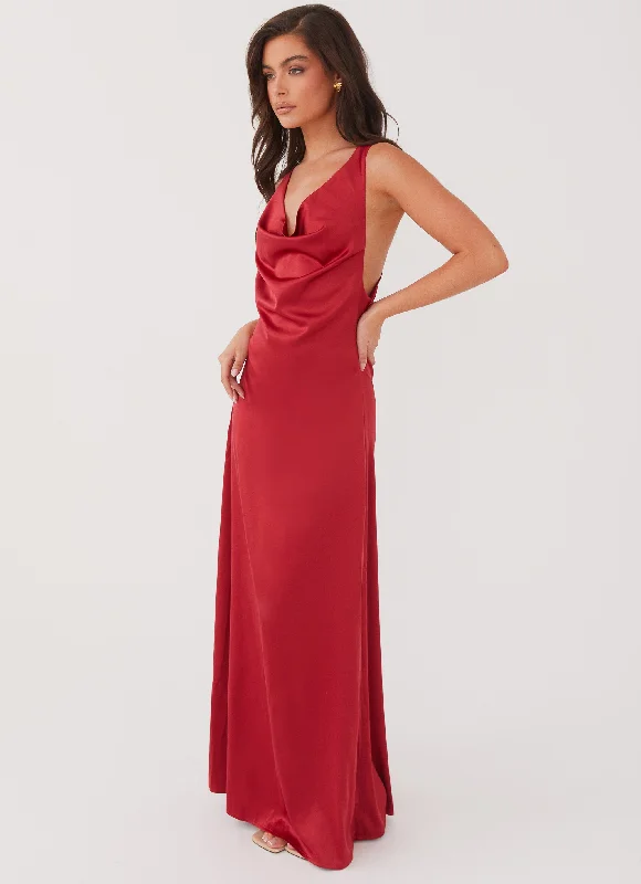 Epic Deals Musa Maxi Dress - Cherry Red