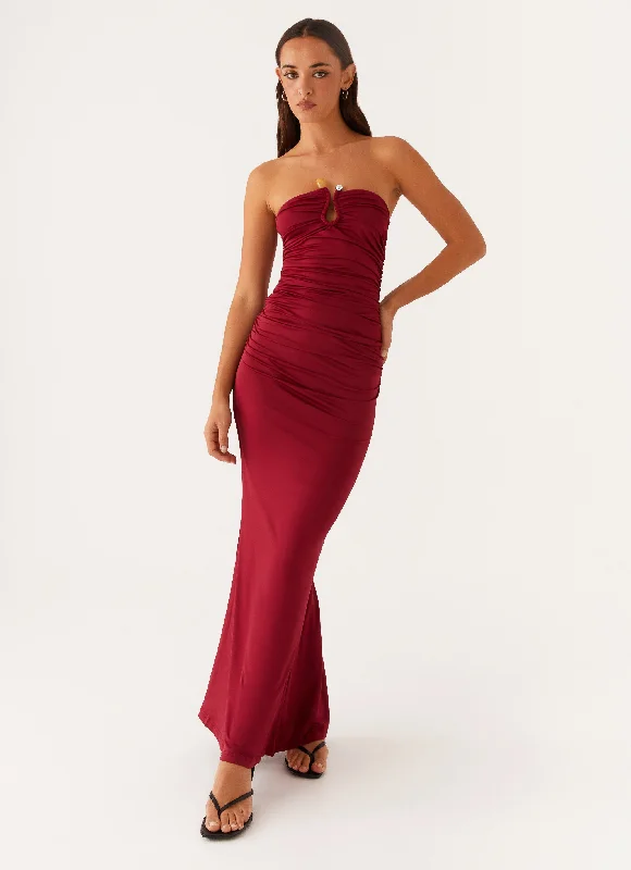 Doorbuster Deal Rudy Maxi Dress - Maroon