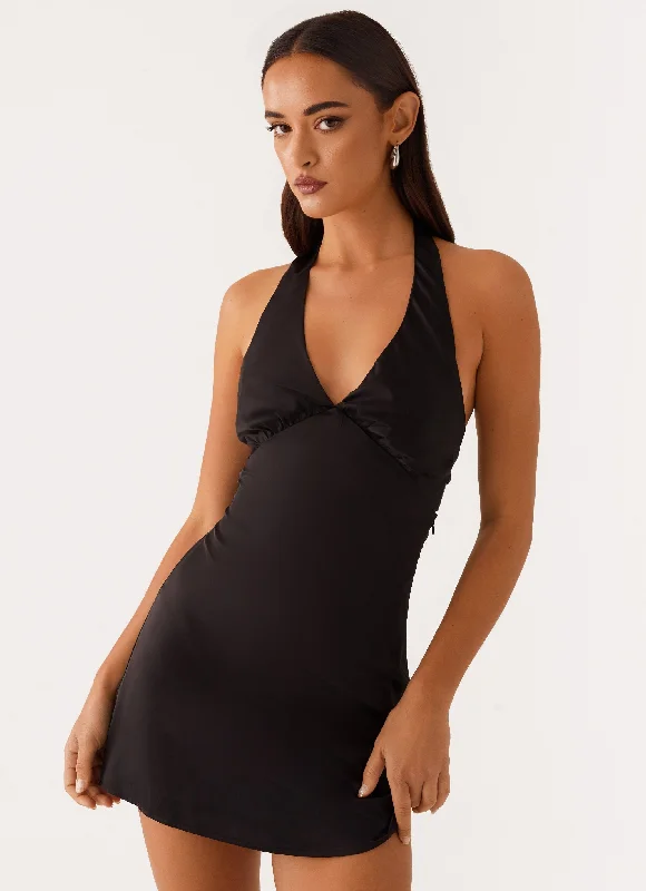 Quick Sale Heavy Hearted Mini Dress - Black
