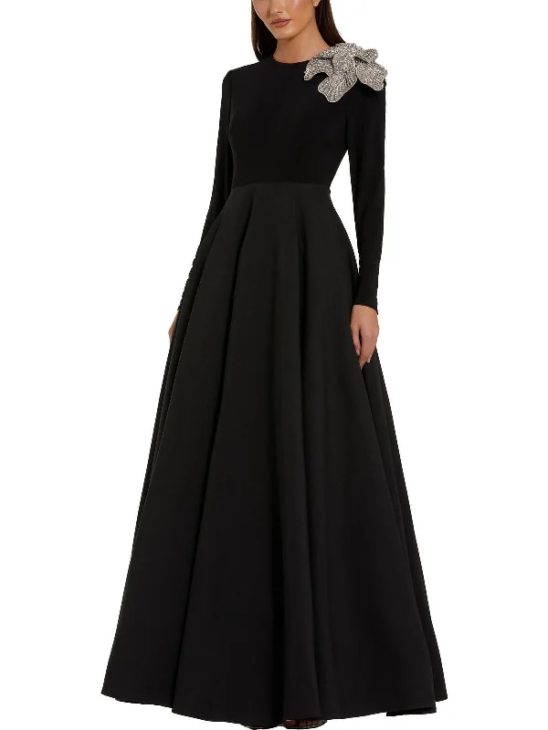 Price Slash Womens Rhinestone Formal Evening Dress