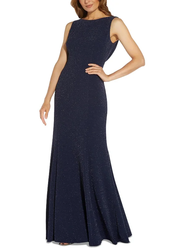 Online Only Womens Glitter Maxi Evening Dress