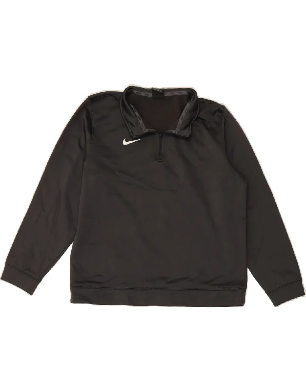 Buy More, Save More NIKE Womens Dri Fit Zip Neck Sweatshirt Jumper UK 18 XL Grey Polyester Buy More, Save More NIKE Womens Dri Fit Zip Neck Sweatshirt Jumper UK 18 XL Grey Polyester