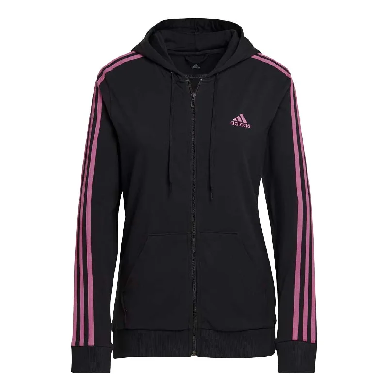 Best Seller adidas - Women's Essentials 3-Stripes Full-Zip Hoodie (HL2058)