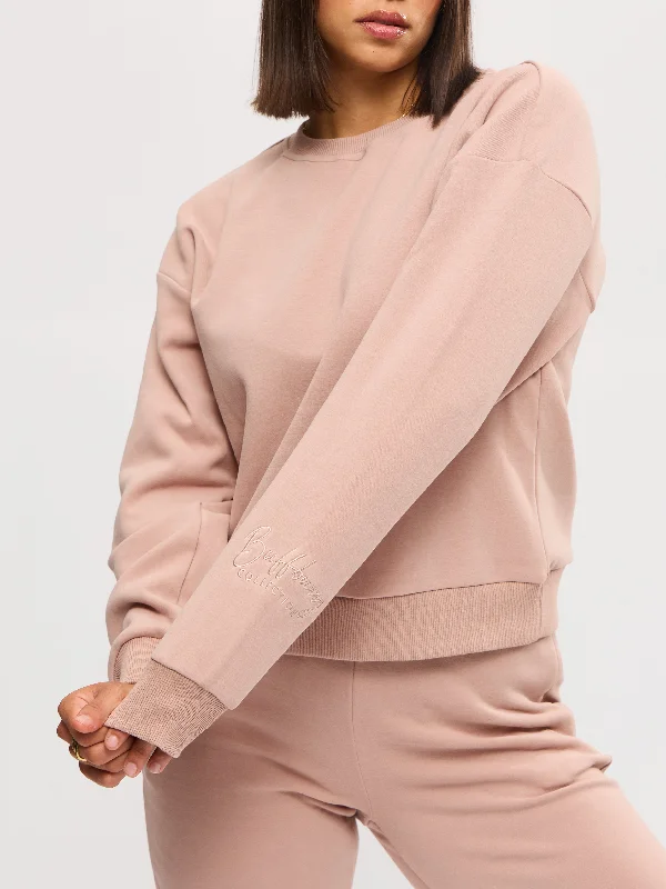 Super Deal Cloud Crew Pullover - Mauve