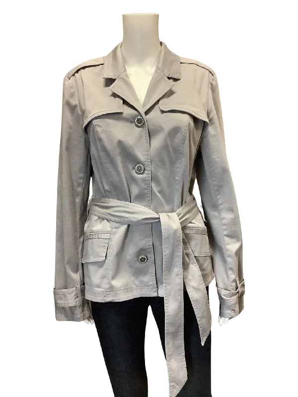 Markdowns White House Black Market Women's Jacket Grey Belted Size: 12