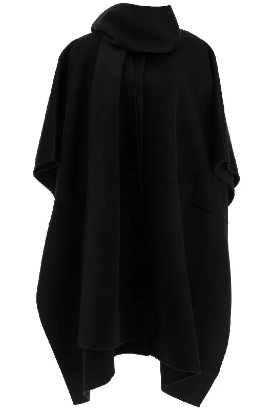 Great Deals asymmetrical double coat in rws wool black high collar 251 WRO4321 FB0006 BLACK