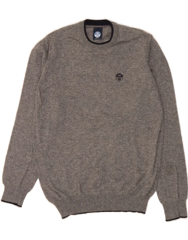Super Deal NORTH SAILS Womens Crew Neck Jumper Sweater UK 10 Small Grey Polyamide