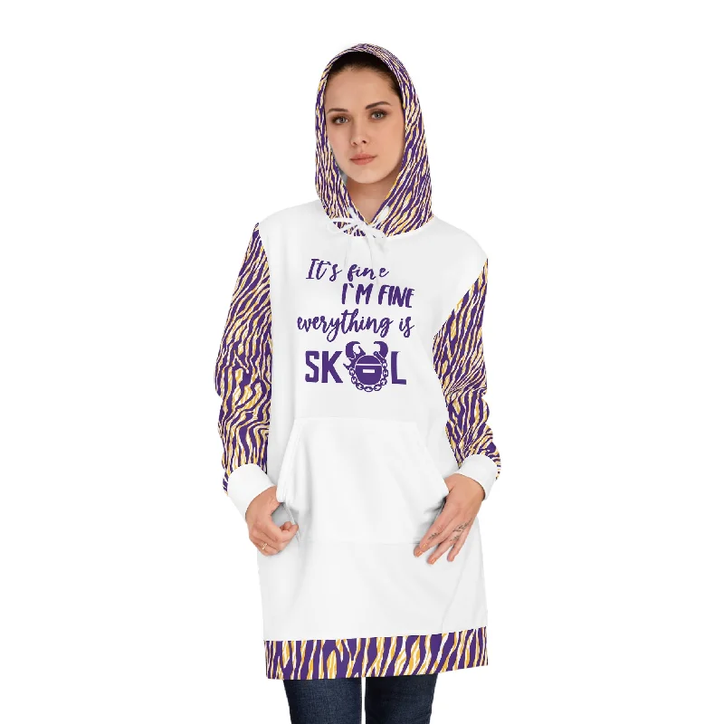 Final Clearance Hoodie Dress - Zebra Print - It's Fine