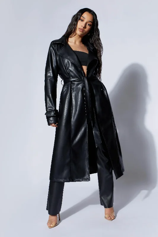 Exclusive Preview Isla Pu Trench - Black