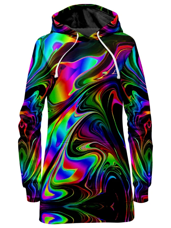 Daily Specials That Glow Flow Hoodie Dress