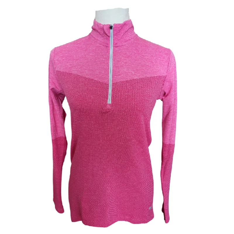 Special Offer Women's Puma Pink Heather Zip Mock Pullover Size S MSP$65