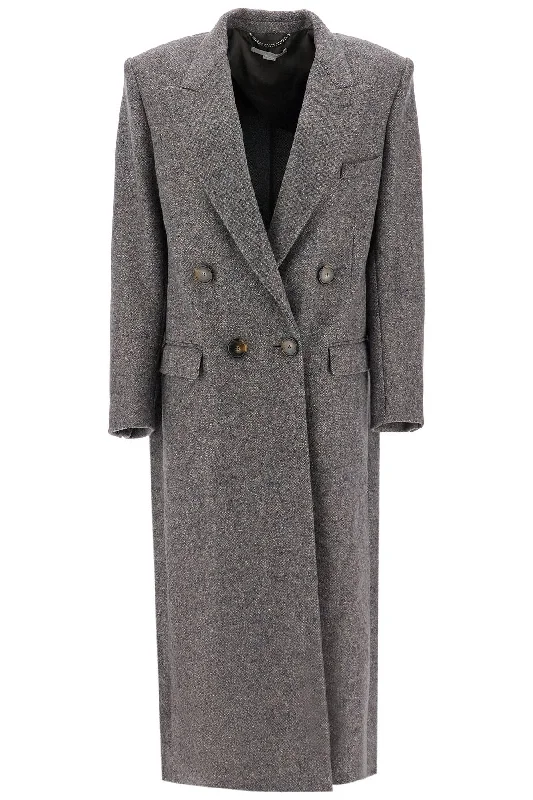 Discount Extravaganza maxi tweed coat in 660096 3EJ670 CONCRETE