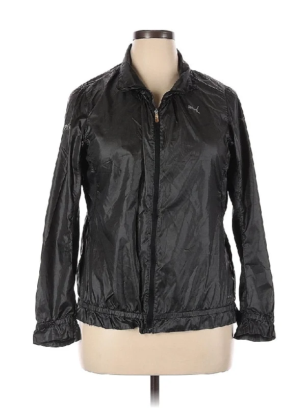 Act Now Women's Puma Black Full-Zip Windbreaker Size XL