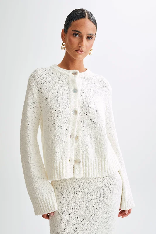 Special Savings Moira Oversized Boucle Cardigan - White