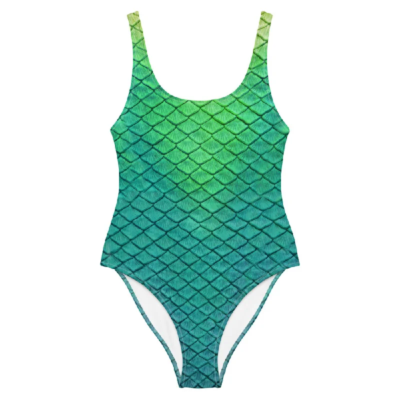 Deep Discounts Shoal Green One-Piece Swimsuit