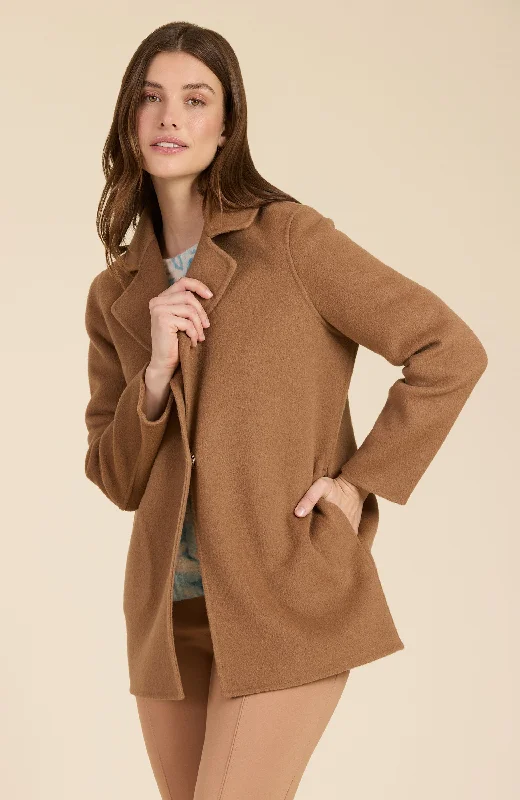 Limited Time Shannon Solid Top Coat - Camel