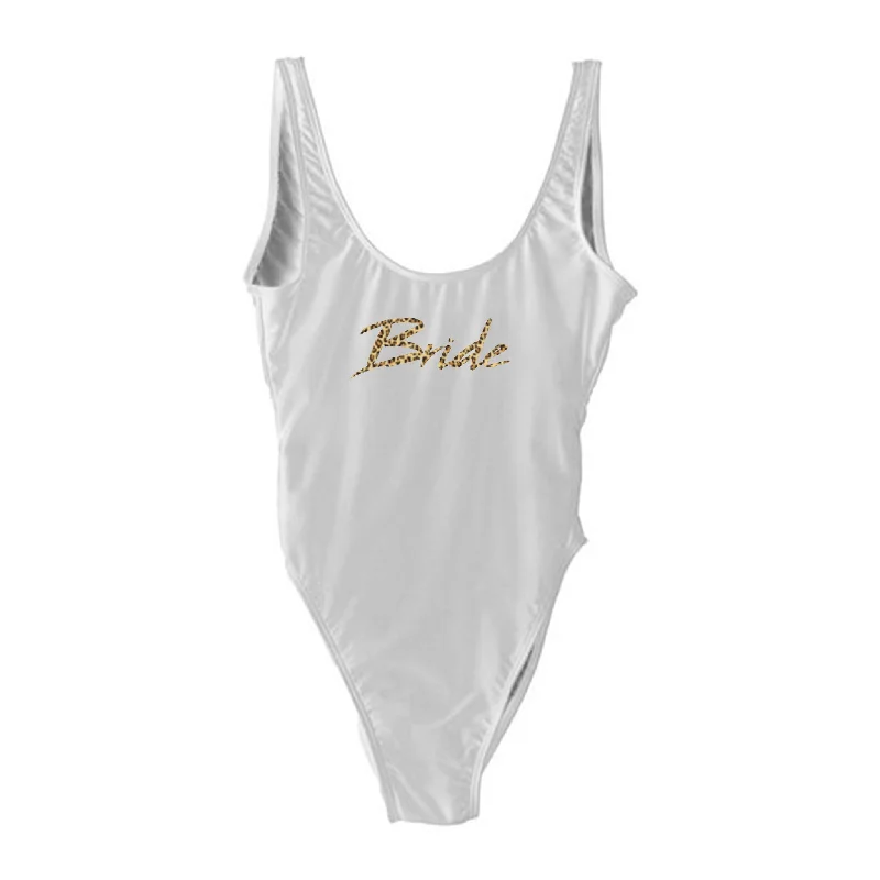 Bargain Blast BRIDE W/ CHEETAH TEXT // NEW WILD THING FONT [SWIMSUIT]