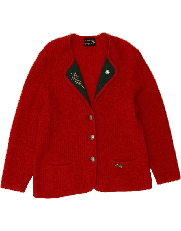 Limited Availability STAPF Womens Cardigan Sweater EU 42 Large Red New Wool