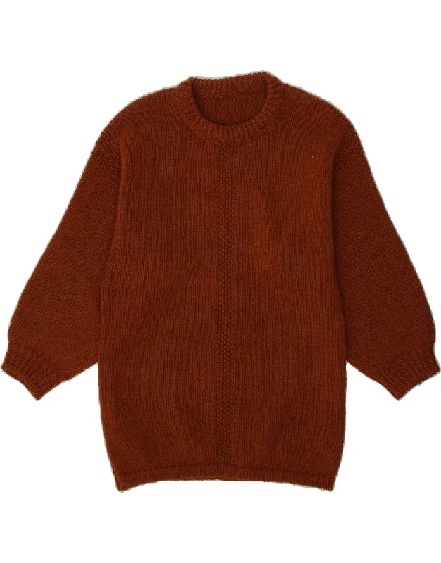 Special Price VINTAGE Womens Crew Neck Jumper Sweater UK 14 Medium Brown