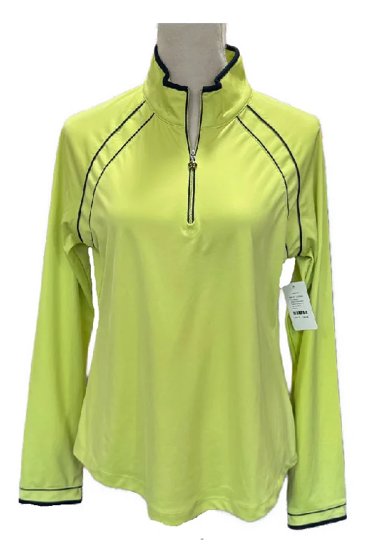 Last Chance Greg Norman Women's Neon Green Pullover w/ Navy Trim Size M MSP$79