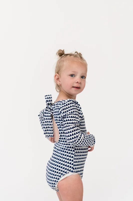 Fantastic Offers Mini Surfer Girl One Piece | Navy Wave