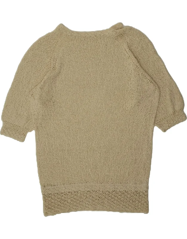 Limited Time VINTAGE Womens 3/4 Sleeve Boat Neck Jumper Sweater UK 12 Medium Off White Limited Time VINTAGE Womens 3/4 Sleeve Boat Neck Jumper Sweater UK 12 Medium Off White